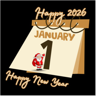 HAPPY NEW YEAR, HAPPY YEAR 2026 Posters and Art