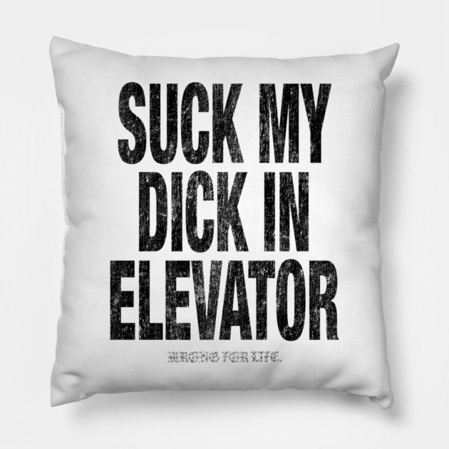 Suck in Elevator Pillow by Wrongteeshirt