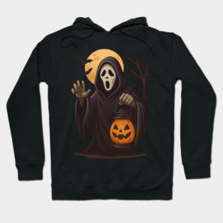 Spooky Lantern Ghost — Pumpkin Moon Halloween Hoodie