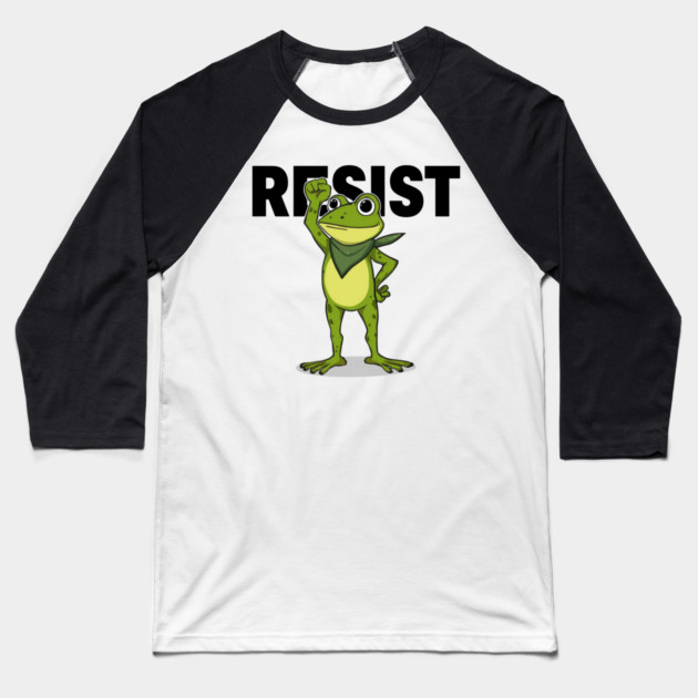 Resist-Frog Baseball T-Shirt by Creatifly Graphic Tees