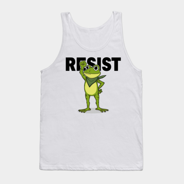 Resist-Frog Tank Top by Creatifly Graphic Tees