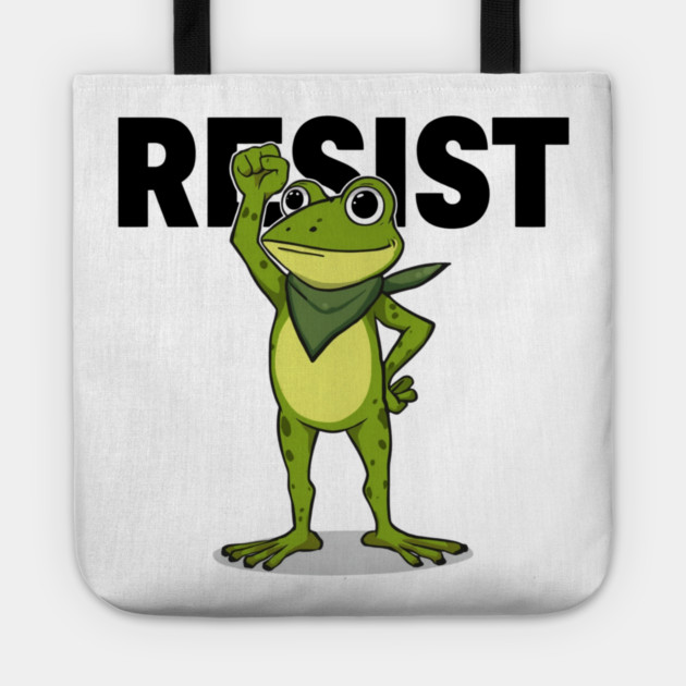 Resist-Frog Tote by Creatifly Graphic Tees
