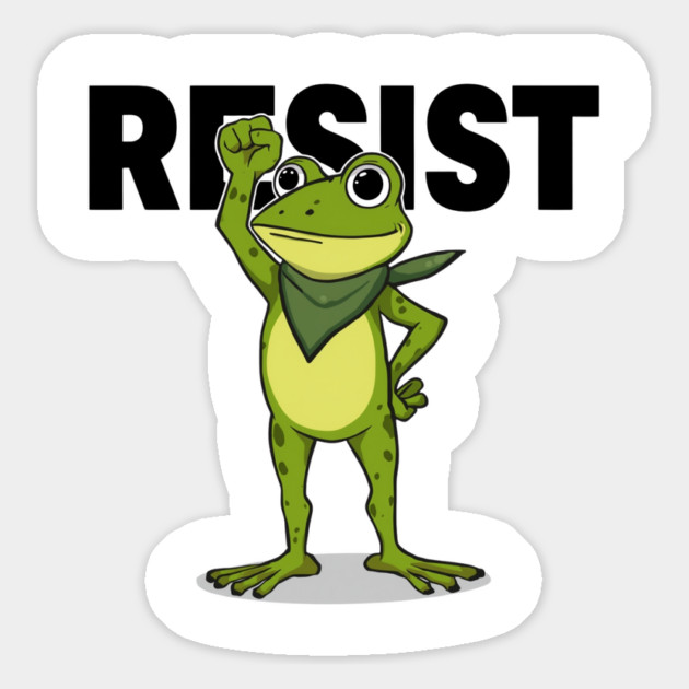 Resist-Frog Magnet by Creatifly Graphic Tees