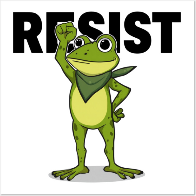Resist-Frog Wall Art by Creatifly Graphic Tees