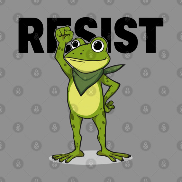 Resist-Frog by Creatifly Graphic Tees