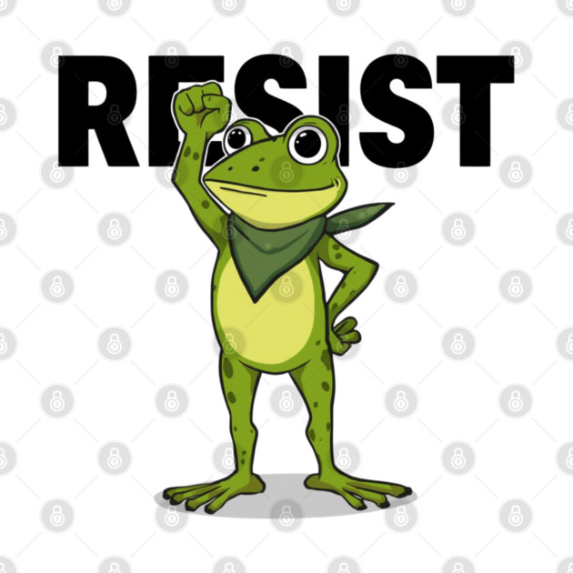 Resist-Frog by Creatifly Graphic Tees