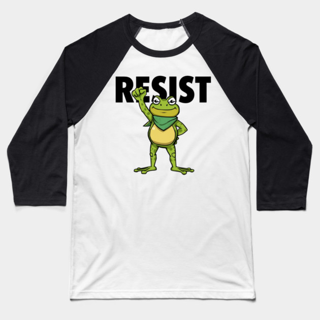 Resist-Frog Baseball T-Shirt by Creatifly Graphic Tees