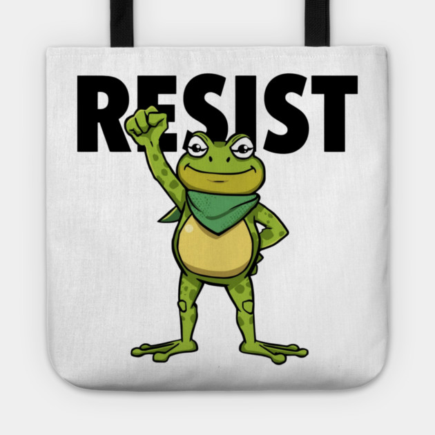 Resist-Frog Tote by Creatifly Graphic Tees