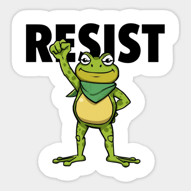 Resist-Frog Magnet by Creatifly Graphic Tees