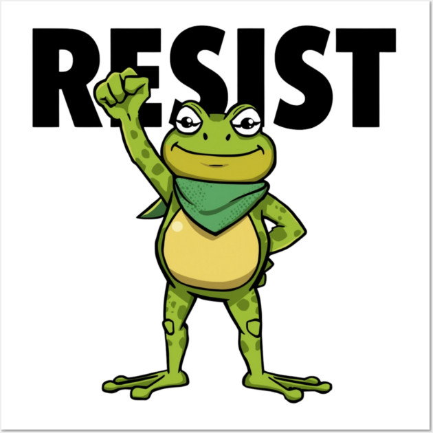 Resist-Frog Wall Art by Creatifly Graphic Tees