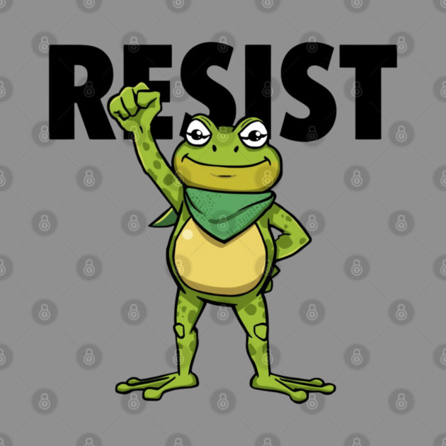 Resist-Frog by Creatifly Graphic Tees