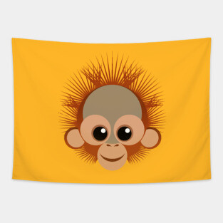 Baby orangutan Tapestry