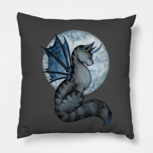 Blue Moon Goth cat Pillow