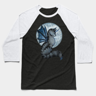 Blue Moon Goth cat Baseball T-Shirt