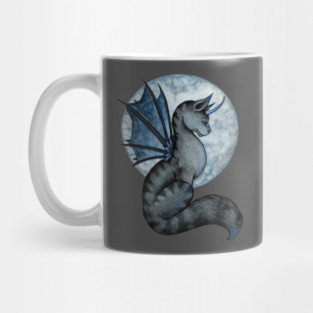 Blue Moon Goth cat Mug