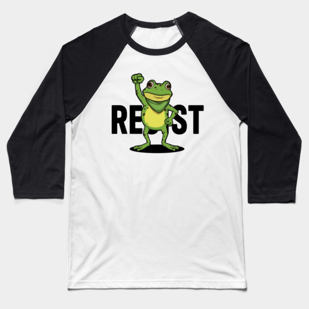 Resist-Frog Baseball T-Shirt by Creatifly Graphic Tees