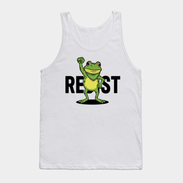 Resist-Frog Tank Top by Creatifly Graphic Tees