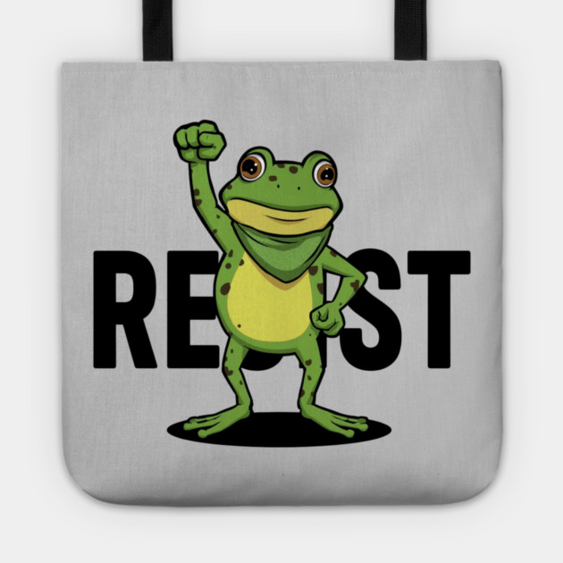 Resist-Frog Tote by Creatifly Graphic Tees