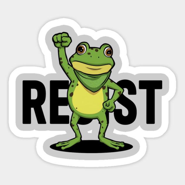 Resist-Frog Magnet by Creatifly Graphic Tees