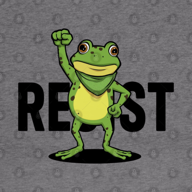 Resist-Frog by Creatifly Graphic Tees
