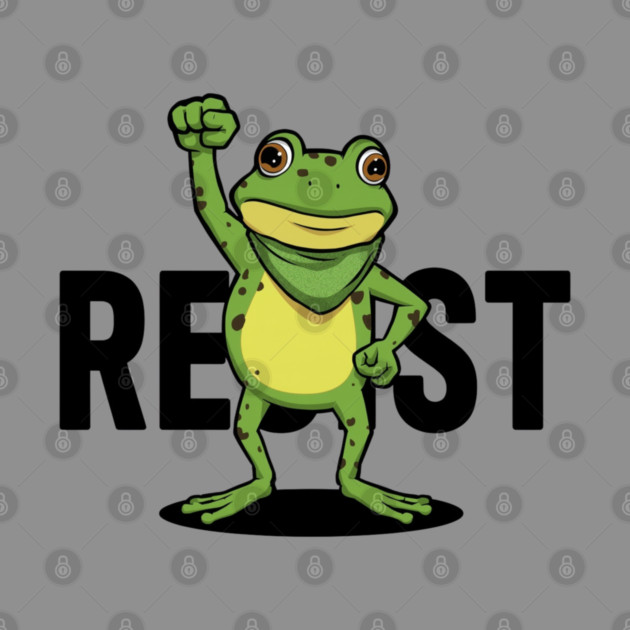 Resist-Frog by Creatifly Graphic Tees