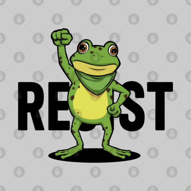 Resist-Frog by Creatifly Graphic Tees