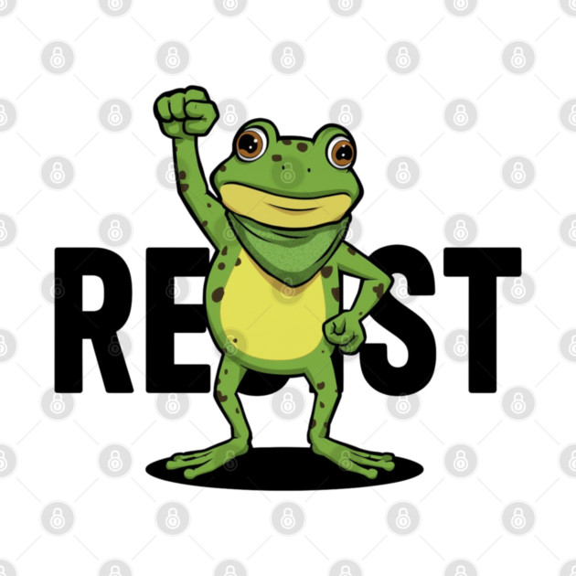 Resist-Frog by Creatifly Graphic Tees
