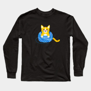 kitten and yarn Long Sleeve T-Shirt