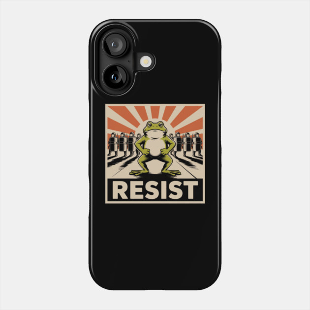 Resist-Frog Phone Case by Creatifly Graphic Tees