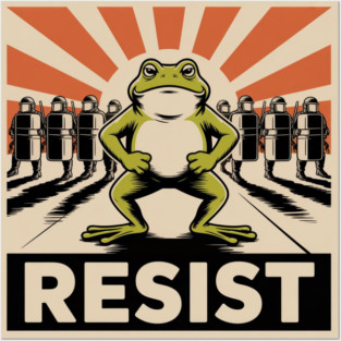 Resist-Frog Posters and Art