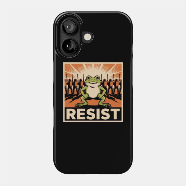 Resist-Frog Phone Case by Creatifly Graphic Tees