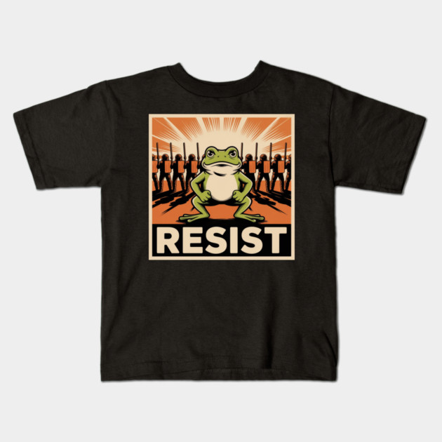 Resist-Frog Kids T-Shirt by Creatifly Graphic Tees