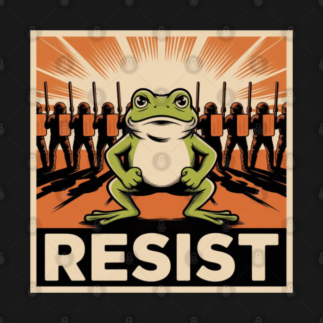 Resist-Frog by Creatifly Graphic Tees