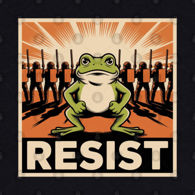 Resist-Frog by Creatifly Graphic Tees