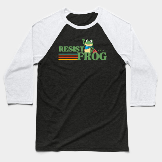 Resist-Frog Baseball T-Shirt by Creatifly Graphic Tees