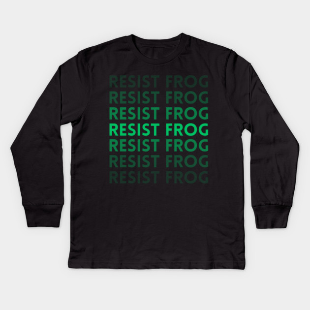 Resist-Frog Kids Long Sleeve T-Shirt by Creatifly Graphic Tees