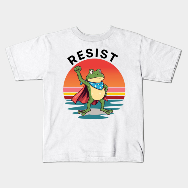 Resist-Frog Kids T-Shirt by Creatifly Graphic Tees