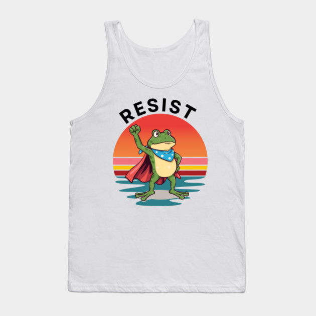Resist-Frog Tank Top by Creatifly Graphic Tees