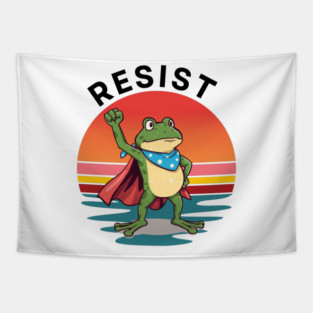 Resist-Frog Tapestry