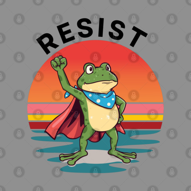 Resist-Frog by Creatifly Graphic Tees