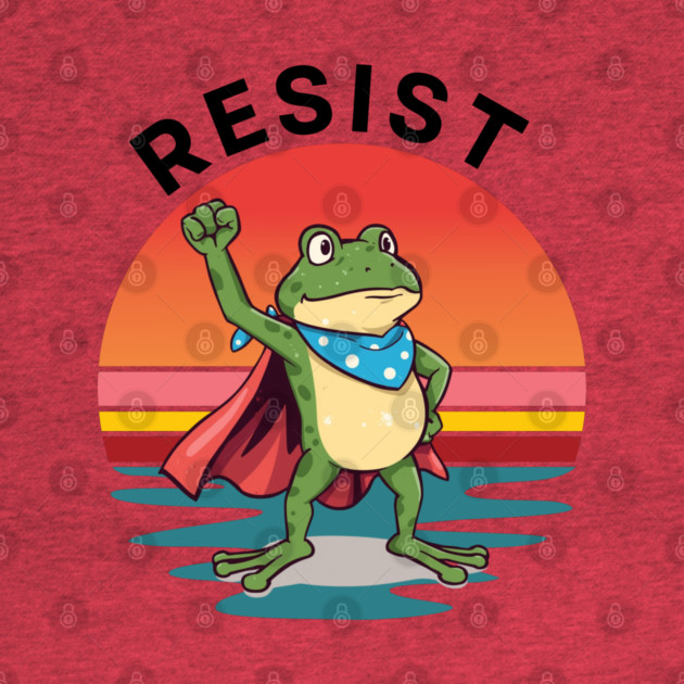 Resist-Frog by Creatifly Graphic Tees