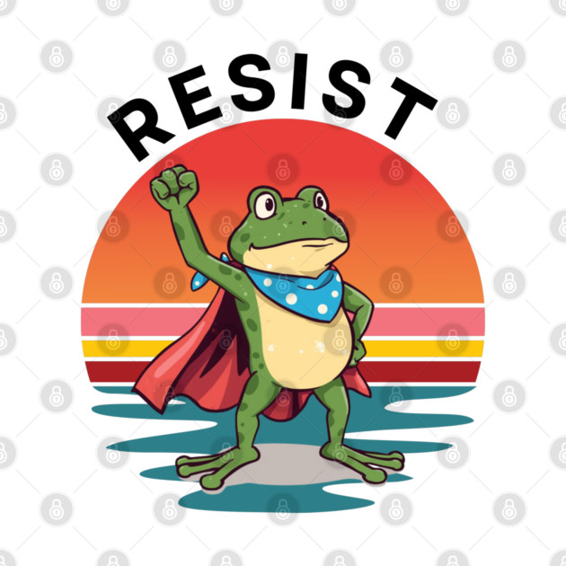 Resist-Frog by Creatifly Graphic Tees