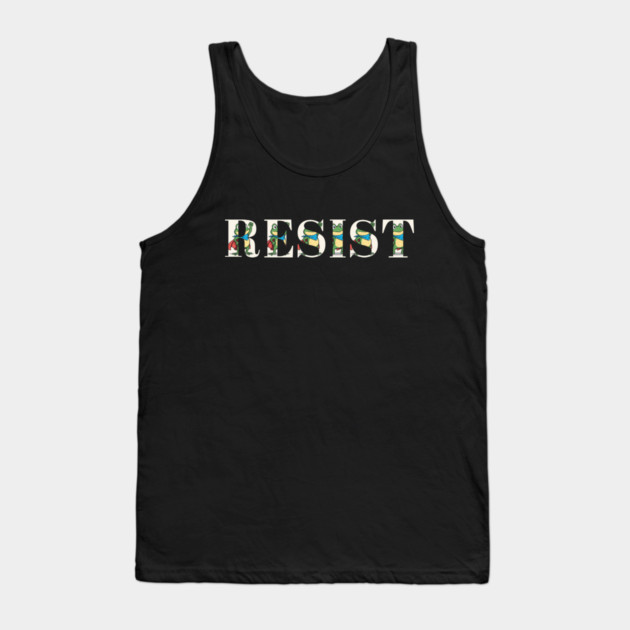 Resist-Frog Tank Top by Creatifly Graphic Tees
