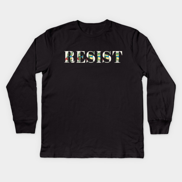 Resist-Frog Kids Long Sleeve T-Shirt by Creatifly Graphic Tees