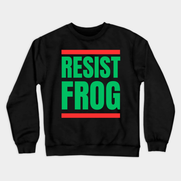 Resist-Frog Crewneck Sweatshirt by Creatifly Graphic Tees