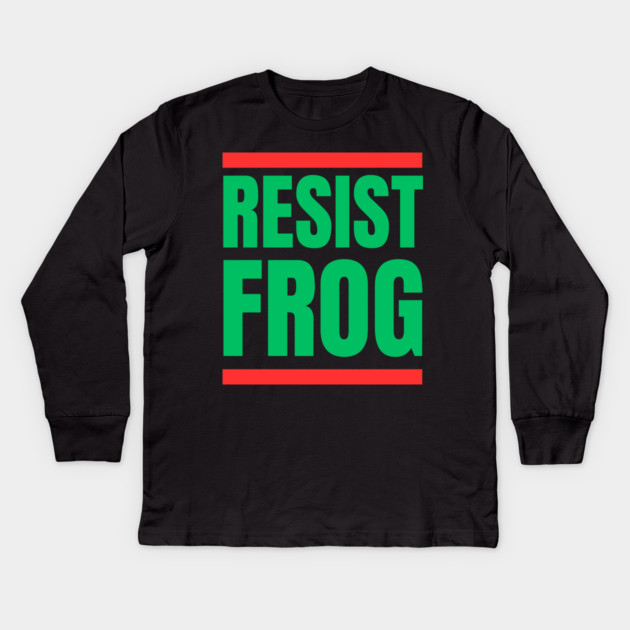 Resist-Frog Kids Long Sleeve T-Shirt by Creatifly Graphic Tees