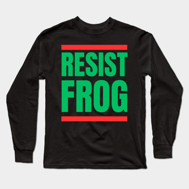 Resist-Frog Long Sleeve T-Shirt by Creatifly Graphic Tees