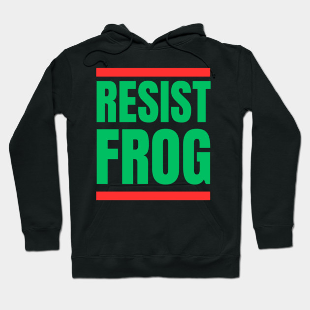 Resist-Frog Hoodie by Creatifly Graphic Tees