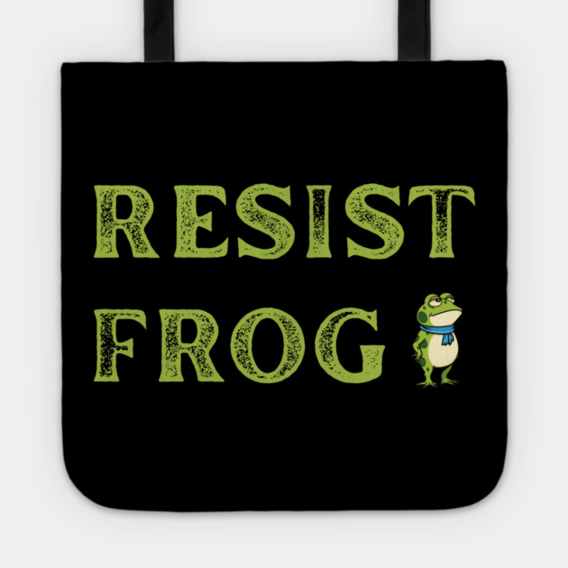 Resist-Frog Tote by Creatifly Graphic Tees