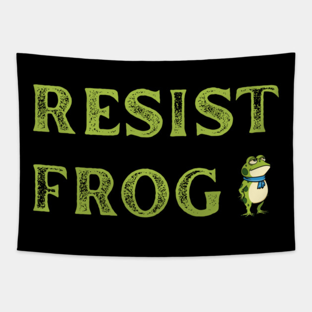 Resist-Frog Tapestry by Creatifly Graphic Tees